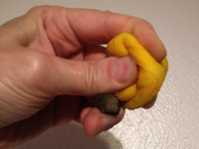 squished banana